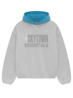 Essentials Sky Grey Fleece Pullover Hoodie