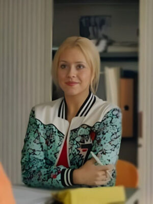 Find Me in Paris Lena Grisky Floral Stain Bomber Jacket