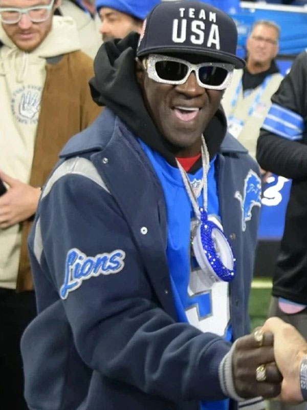Flavor Flav Lions Wool Bomber Jacket