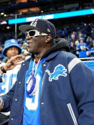 Flavor Flav Lions Wool Bomber Jacket