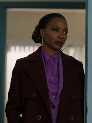 Found S02 Shanola Hampton Purple Wool Coat