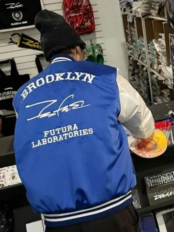 Futura Laboratories Brooklyn Satin Zipper Bomber Jacket
