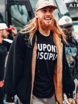 George Kittle Black Shearling Jacket