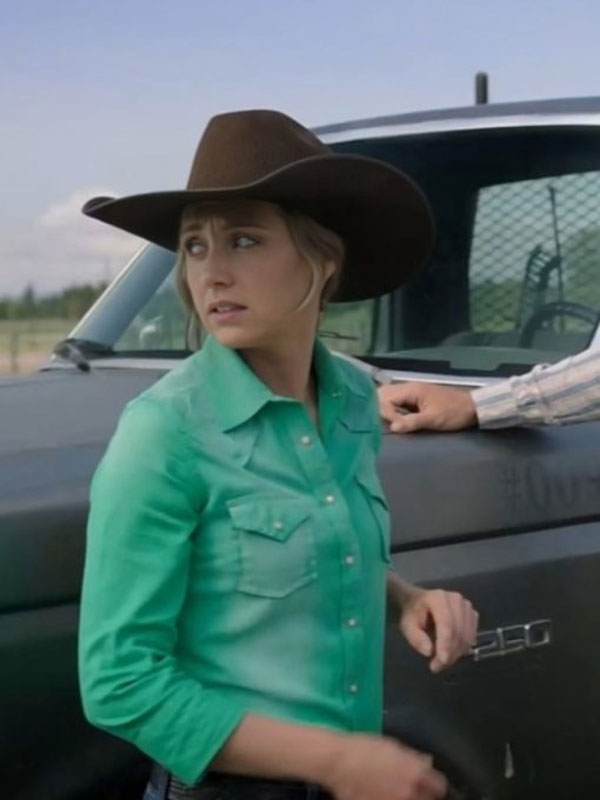 Heartland S18 Amber Marshall Green Cotton Shirt
