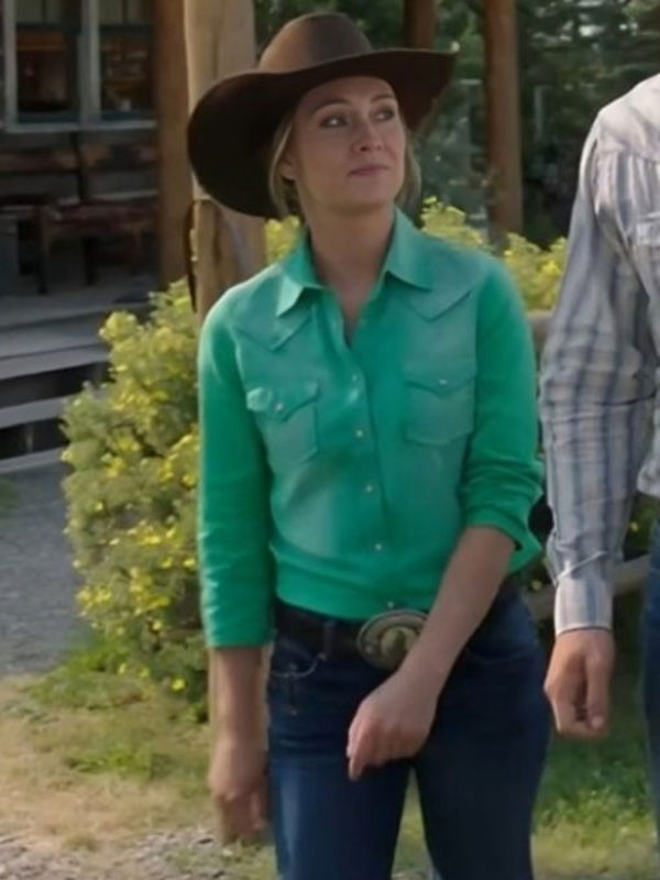 Heartland S18 Amber Marshall Green Cotton Shirt