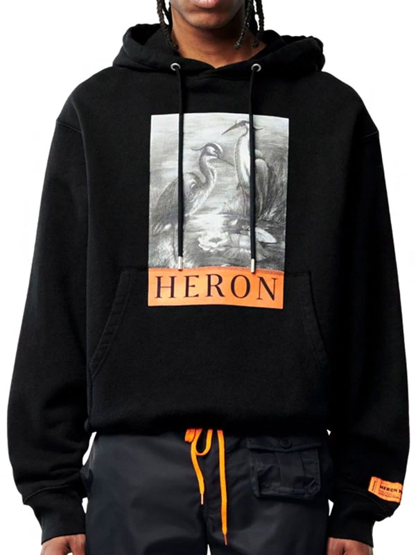Heron Preston Black Pullover Hoodie