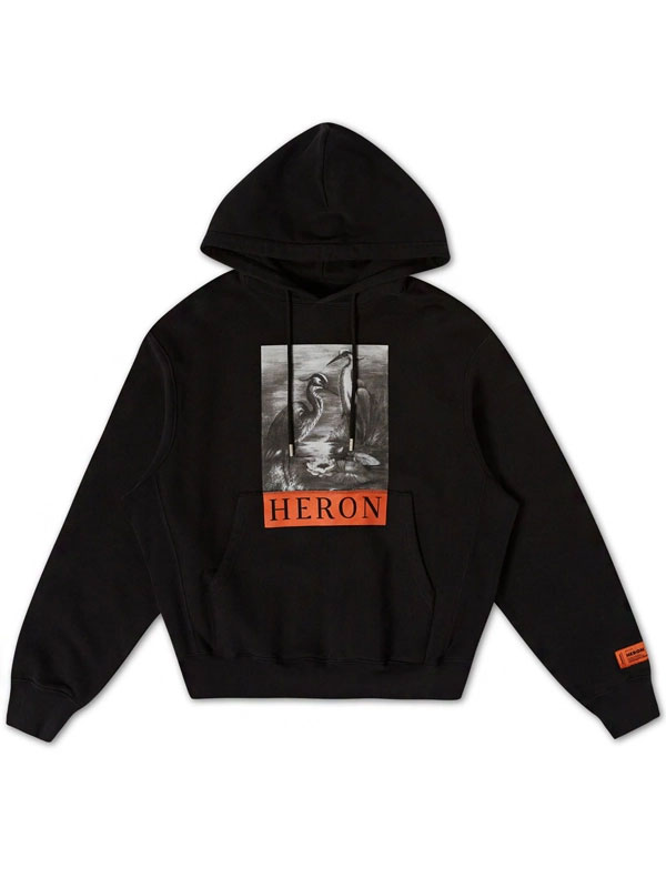 Heron Preston Black Pullover Hoodie