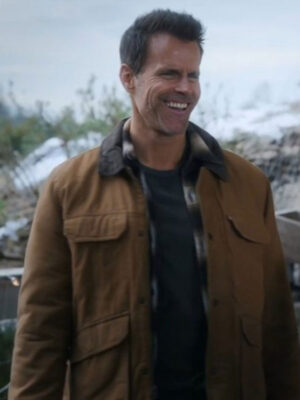 Home Sweet Christmas 2024 Cameron Mathison Brown Jacket