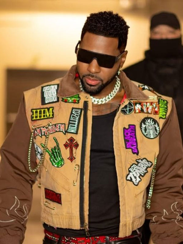 iHeartRadio Jason Derulo Jingle Ball Brown Zipper Jacket