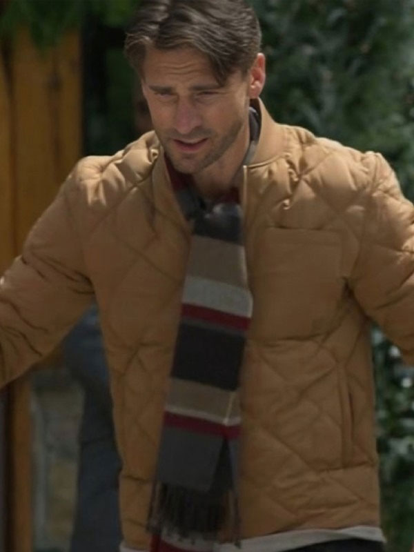 ingle Bell Run 2024 Andrew W. Walker Beige Puffer Jacket