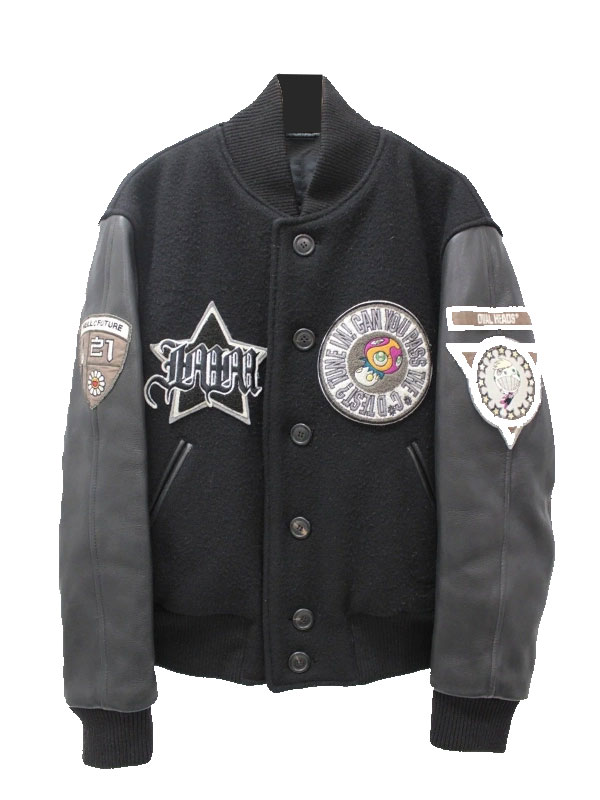 ISSEY MIYAKE × Murakami Takashi Black Varsity Jacket