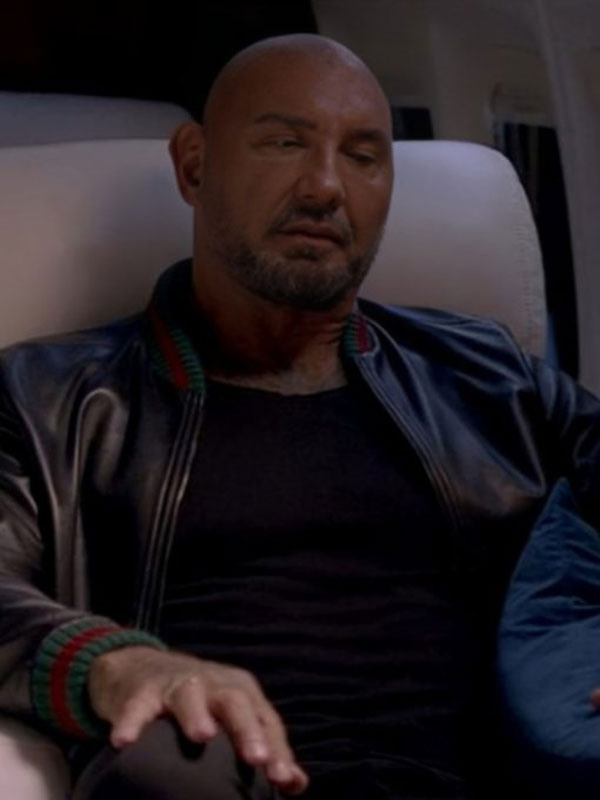 Jack in Time for Christmas Dave Bautista Black Leather Jacket