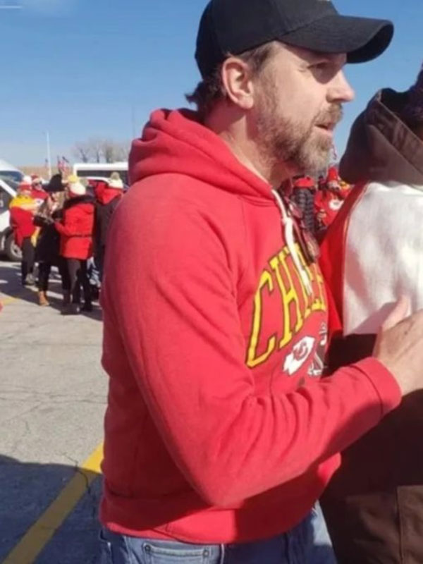 Jason Sudeikis Chiefs Red Fleece Hoodie