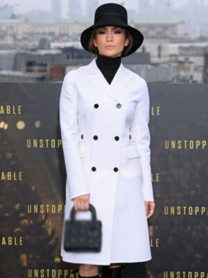 Jennifer Lopez 2024 London White Wool Coat