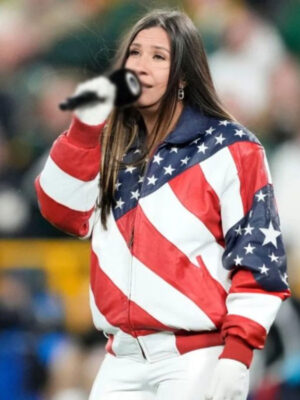 Jessie G American Flag Bomber Zipper Jacket