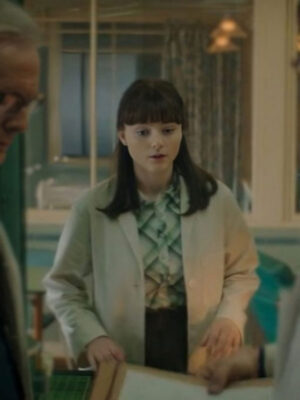 Joy 2024 Thomasin Mckenzie White Cotton Coat
