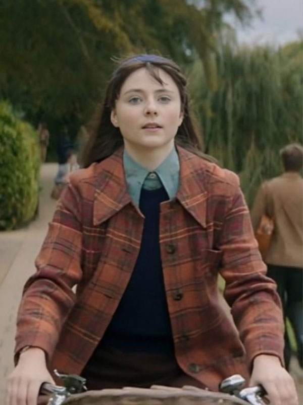 Joy 2024 Thomasin Mckenzie Wool Plaid Jacket