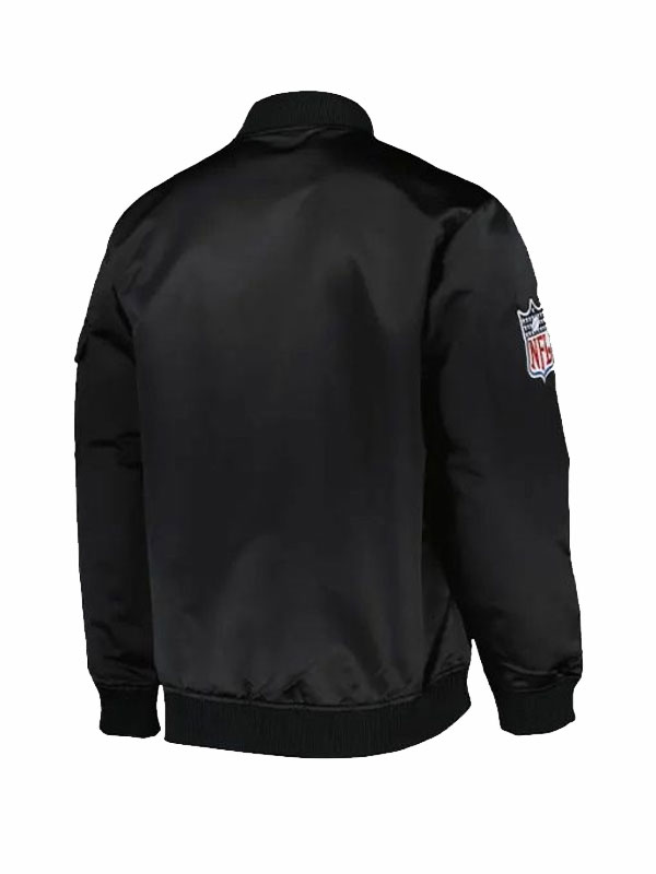 Kansas City Chiefs Team Leader Satin Varsity Jacket