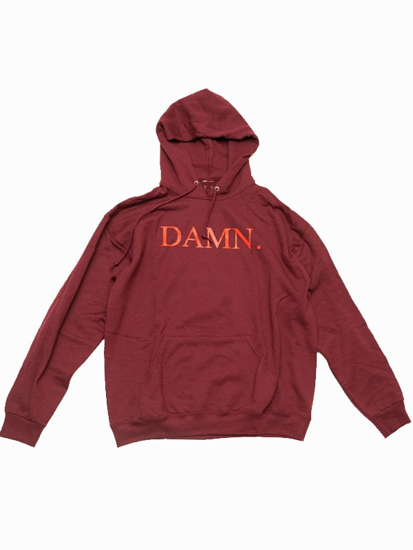 Kendrick Lamar DAMN Album Maroon Pullover Hoodie