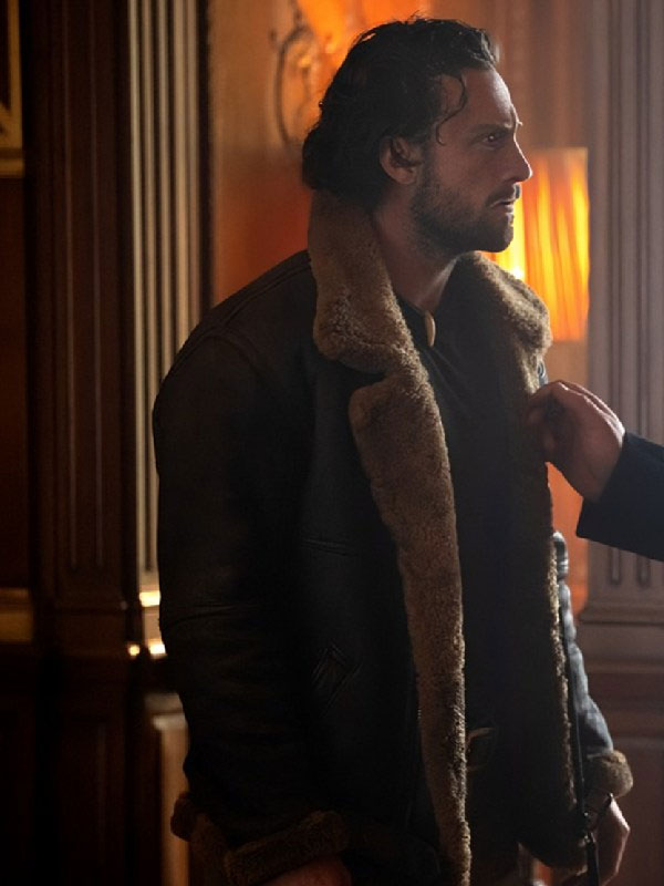 Kraven the Hunter 2024 Aaron Taylor Black Leather Jacket