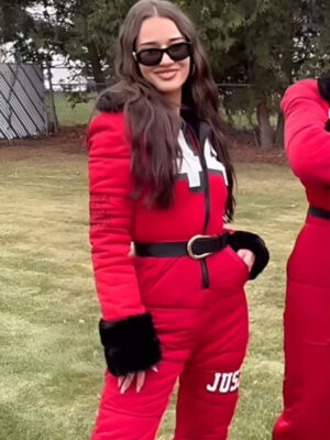 Kristin Juszczyk 49ers Red Hooded Snowsuit