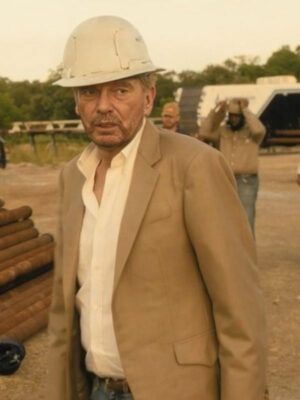 Landman 2024 Billy Bob Thornton Brown Suiting  Blazer
