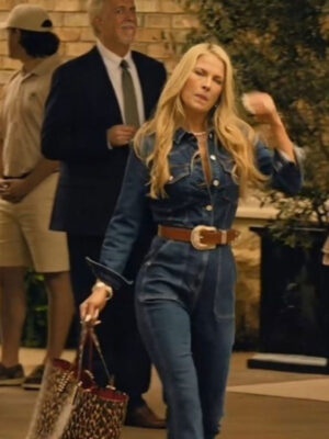 Landman Ali 2024 Larter Blue Denim Jumpsuit