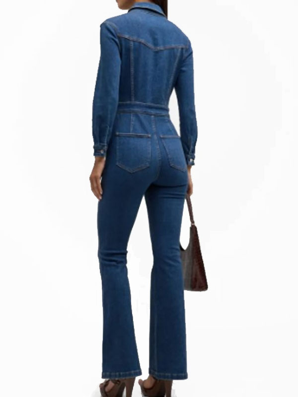 Landman Ali 2024 Larter Blue Denim Jumpsuit