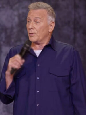 Life, Death and Rice Pudding Paul Reiser Blue Cotton Shirt