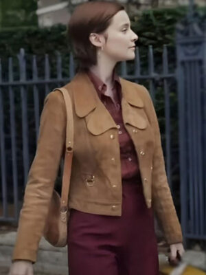 Lola Petticrew Say Nothing 2024 Brown Suede Jacket