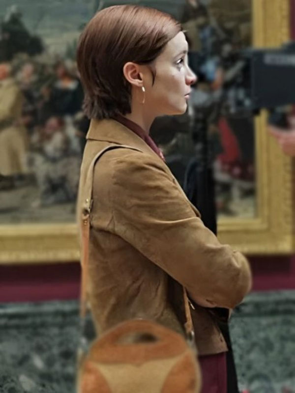 Lola Petticrew Say Nothing 2024 Brown Suede Jacket
