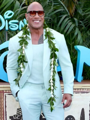 London Premiere The Rock Blue Suiting Suit