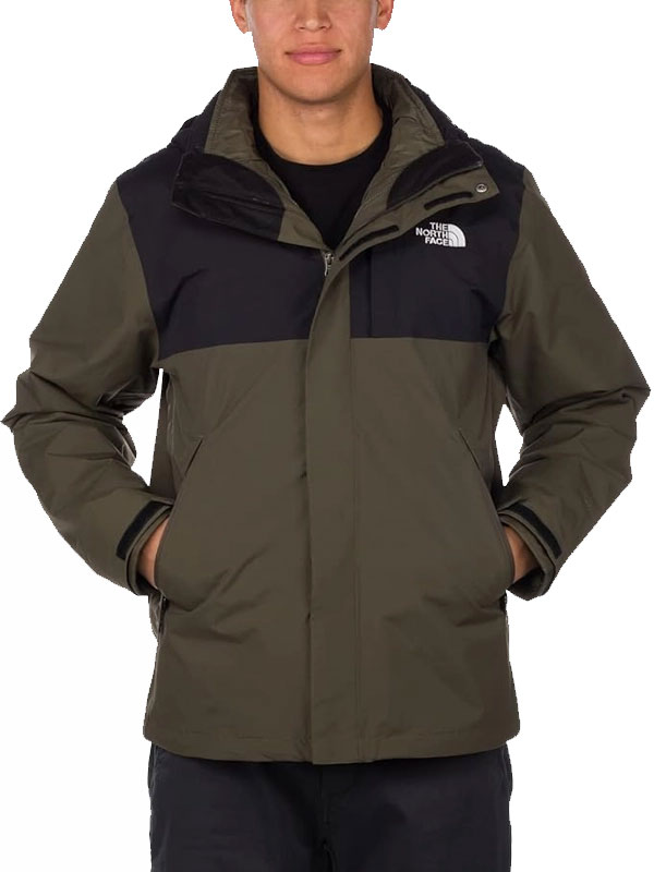 Lone Peak Triclimate 2 The North Face Green And Black Hooded Jacket