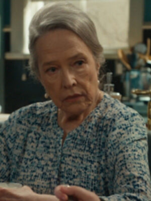 Matlock 2024 Kathy Bates Blue Pintuck Pullover Blouse