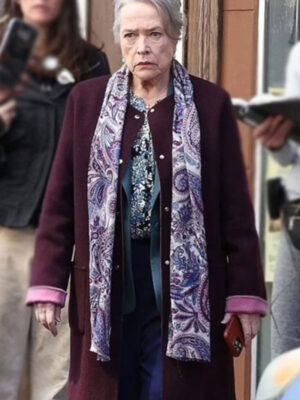 Matlock 2024 Kathy Bates Wool Purple Coat