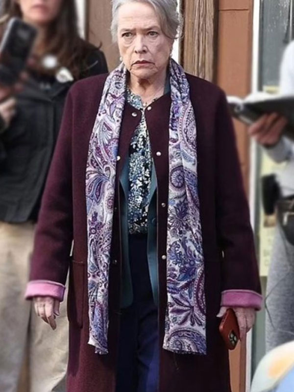 Matlock 2024 Kathy Bates Wool Purple Coat