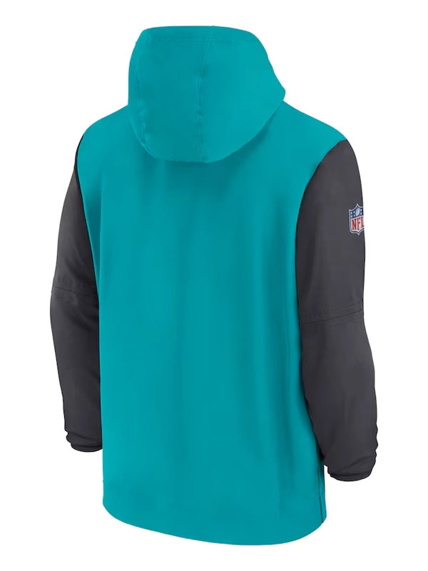 Miami Dolphins Sideline Pre-Game Half-Zipper Hoodie Jacket