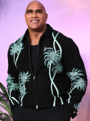Moana 2 Dwayne Johnson Black Zipper Jacket