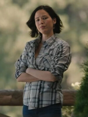 Monica Dutton Yellowstone Checkered Cotton Shirt
