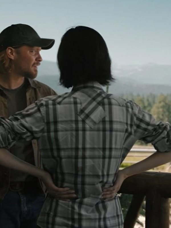 Monica Dutton Yellowstone Checkered Cotton Shirt