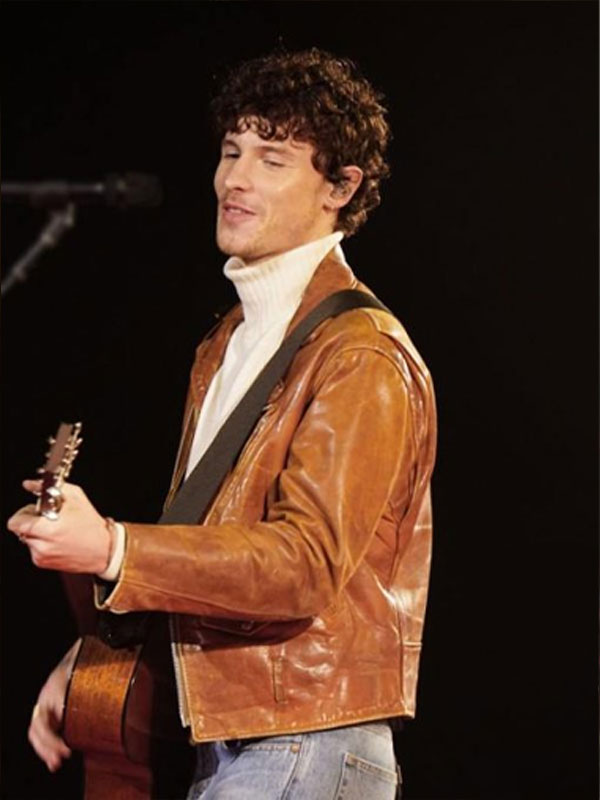 MTV EMAs 2024 Shawn Mendes Brown Leather Jacket