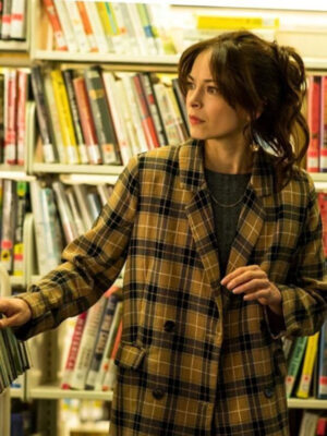 Murder In A Small Town 2024 Kristin Kreuk Wool Plaid Blazer