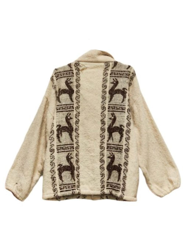 My Old Ass 2024 Aubrey Plaza Printed Beige Cardigan