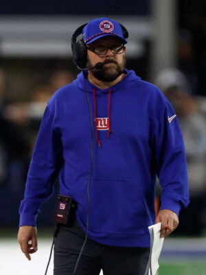 Nike Brian Daboll New York Giants Sideline Blue Hoodie