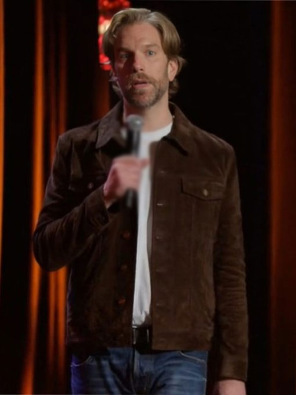 nthony Jeselnik Bones and All Brown Leather Jacket