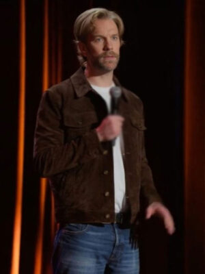 nthony Jeselnik Bones and All Brown Leather Jacket