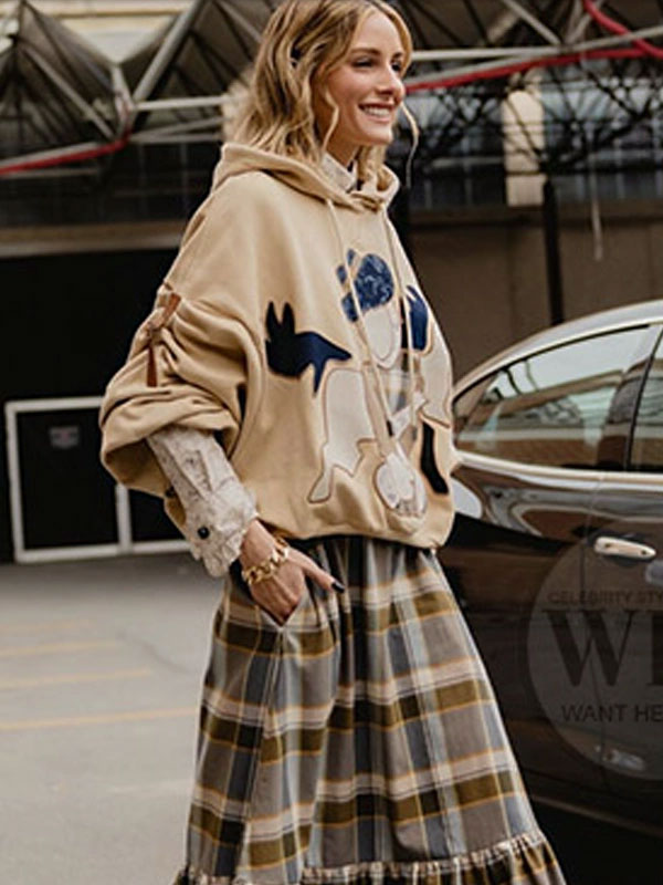 Olivia Palermo Milan Fashion Week Oversized Hoodie