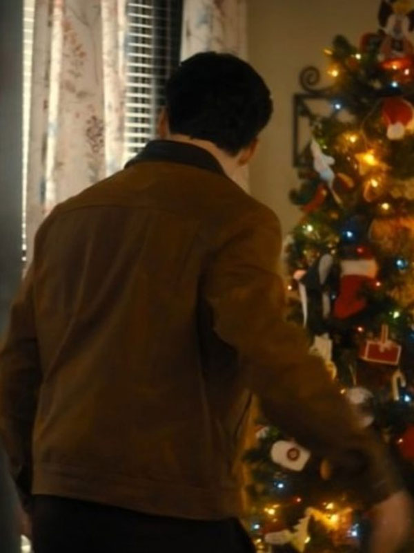 Our Little Secret 2024 Ian Harding Brown Cotton Jacket