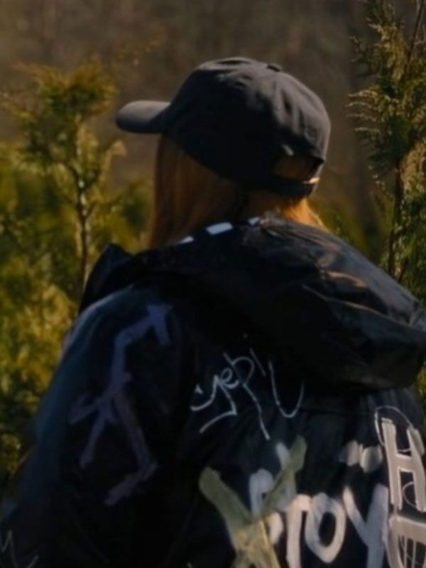 Our Little Secret 2024 Lindsay Lohan Black  Puffer Jacket