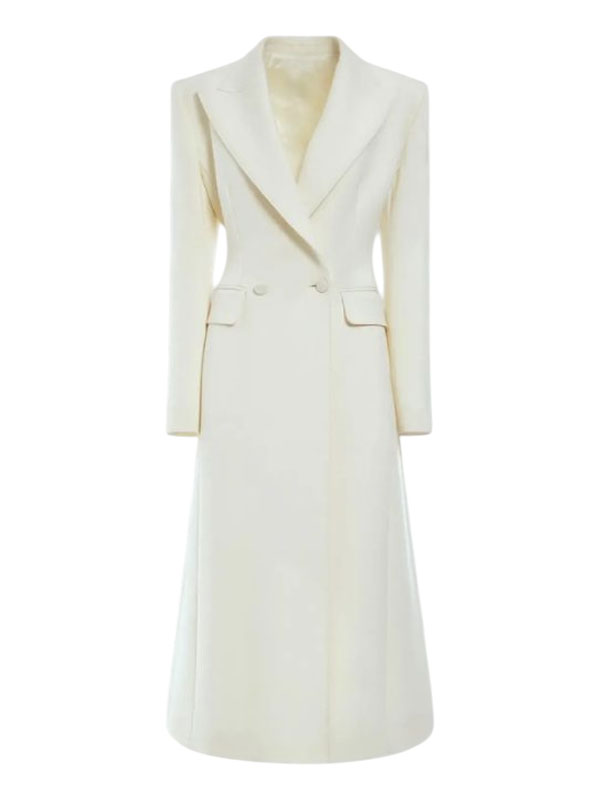 Our Little Secret 2024 Lindsay Lohan White Wool Coat